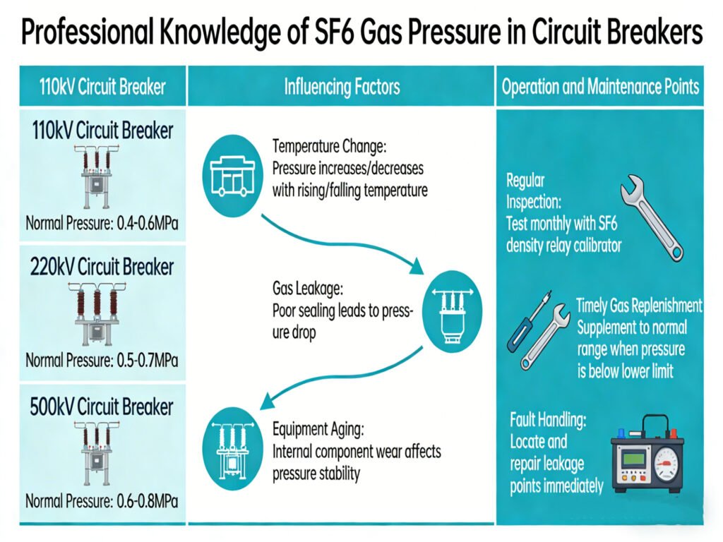 professional knowledge of sf6 gas pressure in circuit breakers