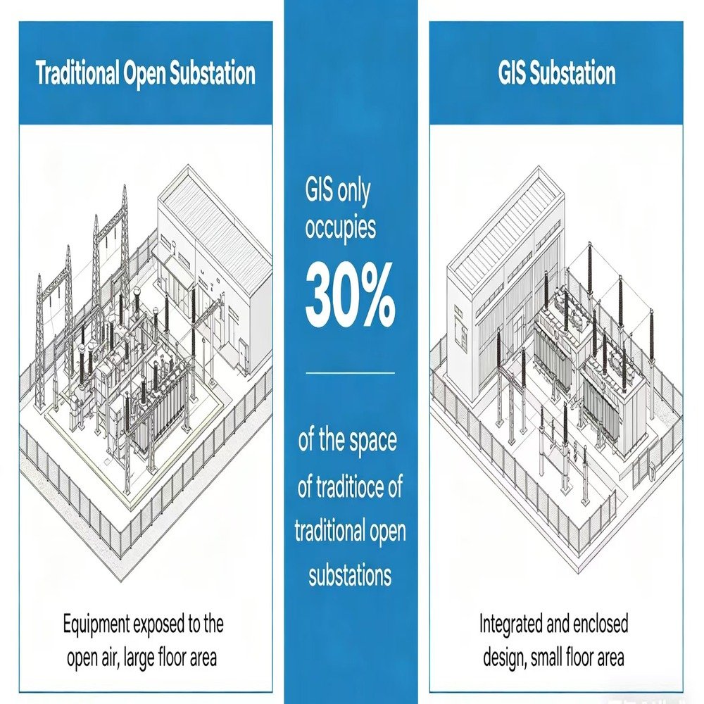 gis vs traditional open air substation