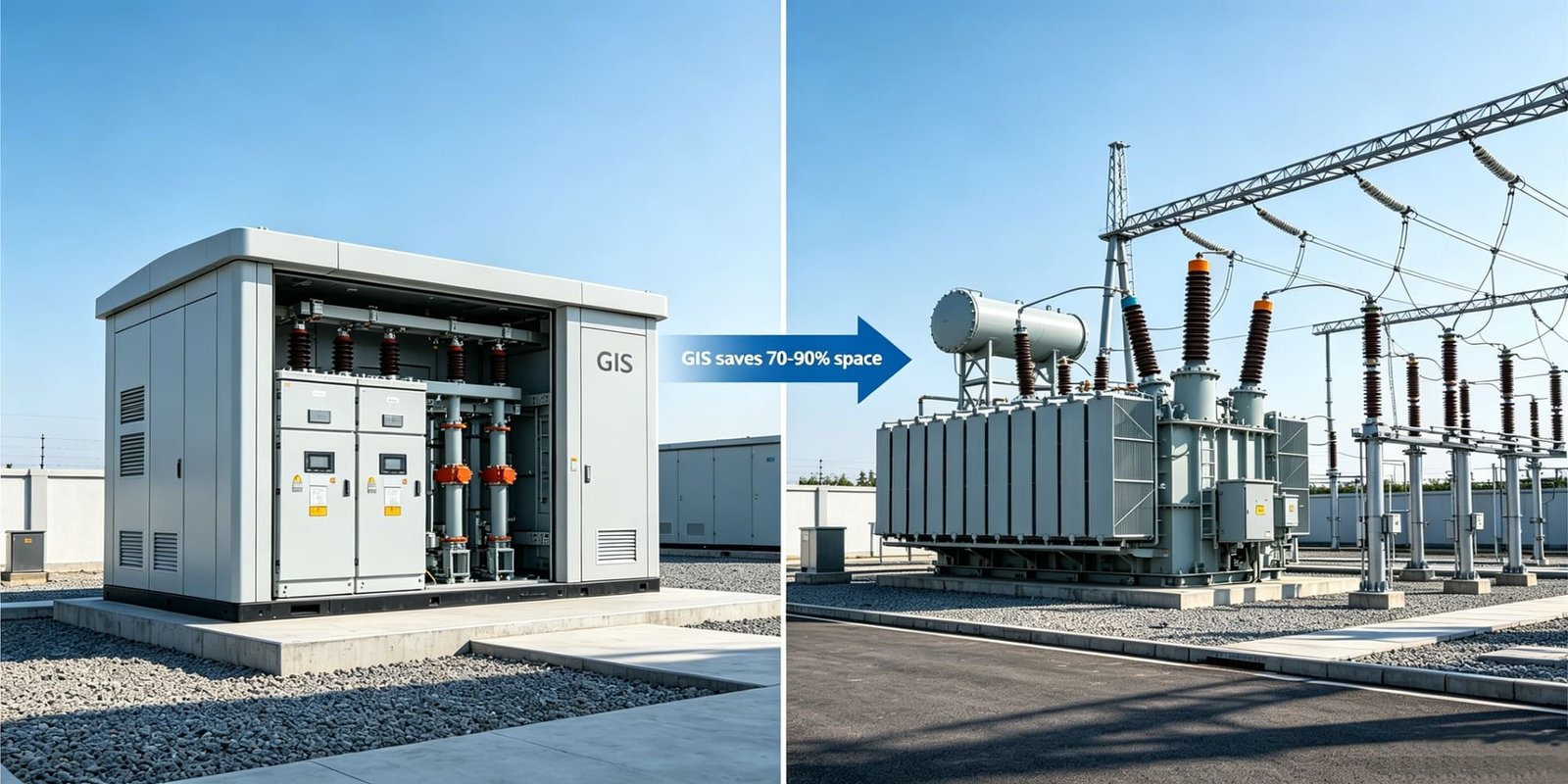gas insulated switchgear gis vs air insulated switchgear ais space comparison