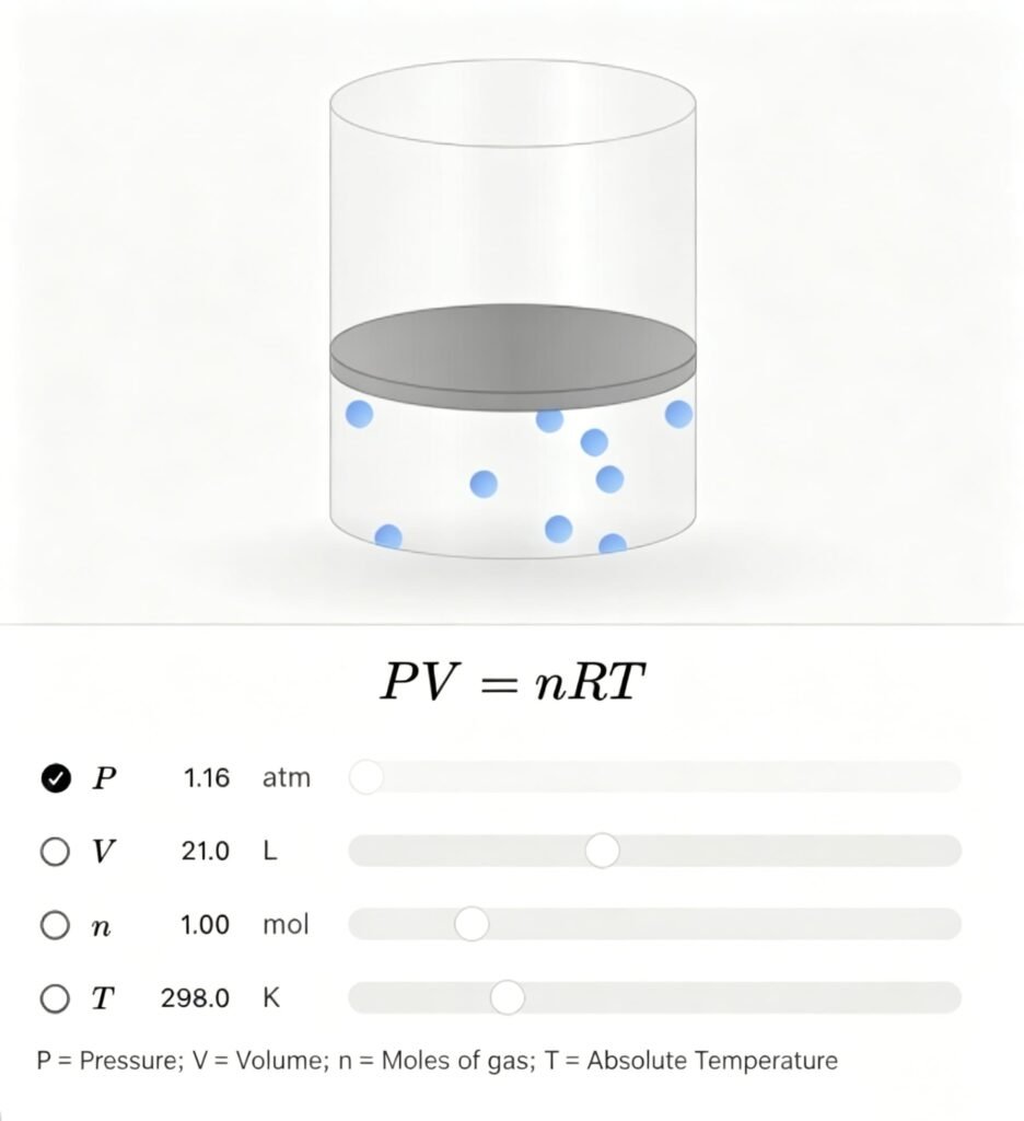 Ideal gas law PV=nRT schematic explaining sealed SF6 compartment pressure changes with temperature, root cause of RMU density gauge false alarms without gas leakage