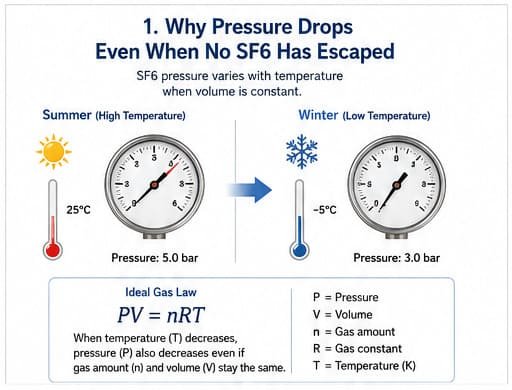 SF6 density relay vs pressure gauge for GIS switchgear and RMU gas monitorin
