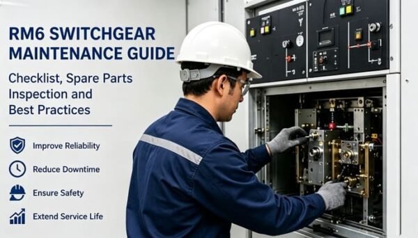 RM6 Switchgear Maintenance Guide cover: complete RM6 Maintenance Checklist, preventive inspection, spare parts management & RM6 Annual Maintenance best practices