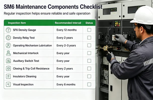 sm6 maintenance parts checklist