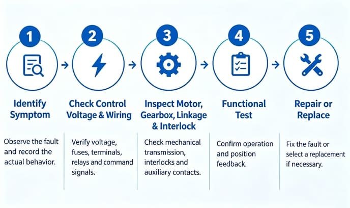 rmu mechanism troubleshooting 5 step flowchart