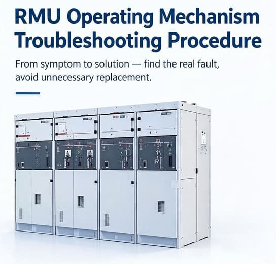 RMU operating mechanism troubleshooting procedure for ring main unit switchgear fault diagnosis