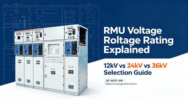 RMU voltage rating selection guide comparing 12kV, 24kV and 36kV ring main units for medium voltage distribution projects