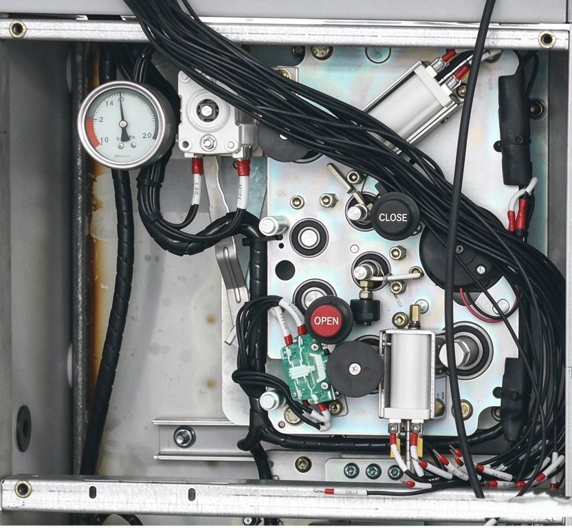 Motorized RMU operating mechanism installed inside ring main unit cabinet with open/close controls