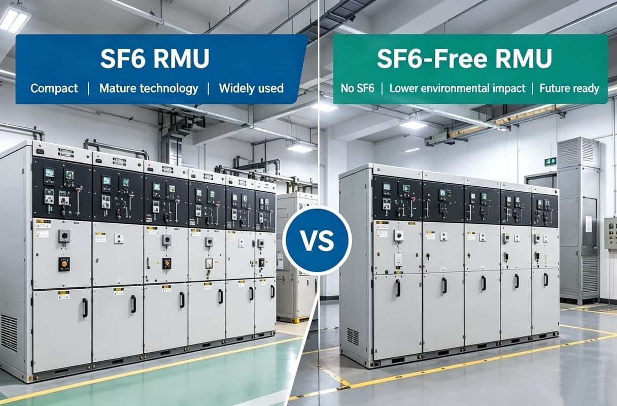 SF6-free RMU vs SF6 RMU comparison for medium voltage distribution